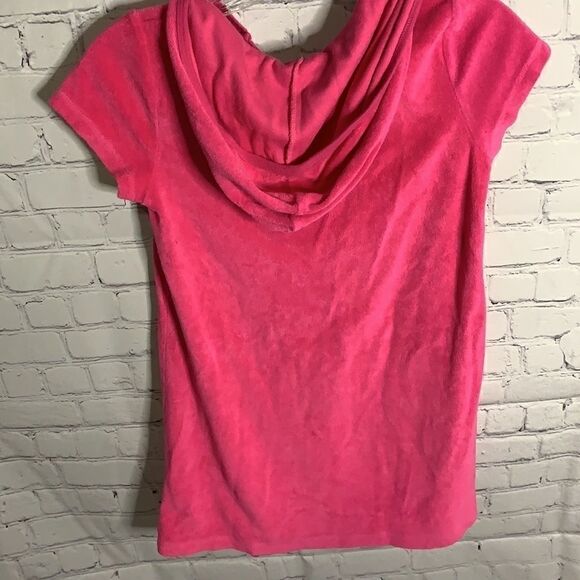 OP Pink Terrycloth Hooded Bathing Suit Cover Up L - Picture 4 of 4